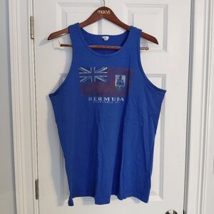 Blue Bermuda Tank Top, Men's Size XL